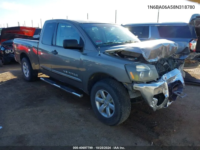 2008 Nissan Titan Se VIN: 1N6BA06A58N318780 Lot: 40697799