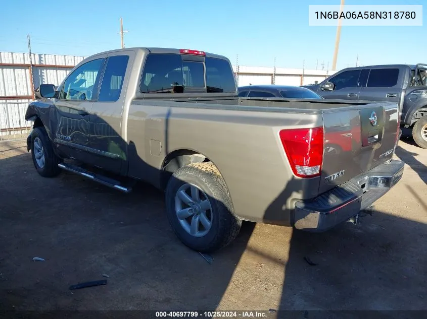 2008 Nissan Titan Se VIN: 1N6BA06A58N318780 Lot: 40697799