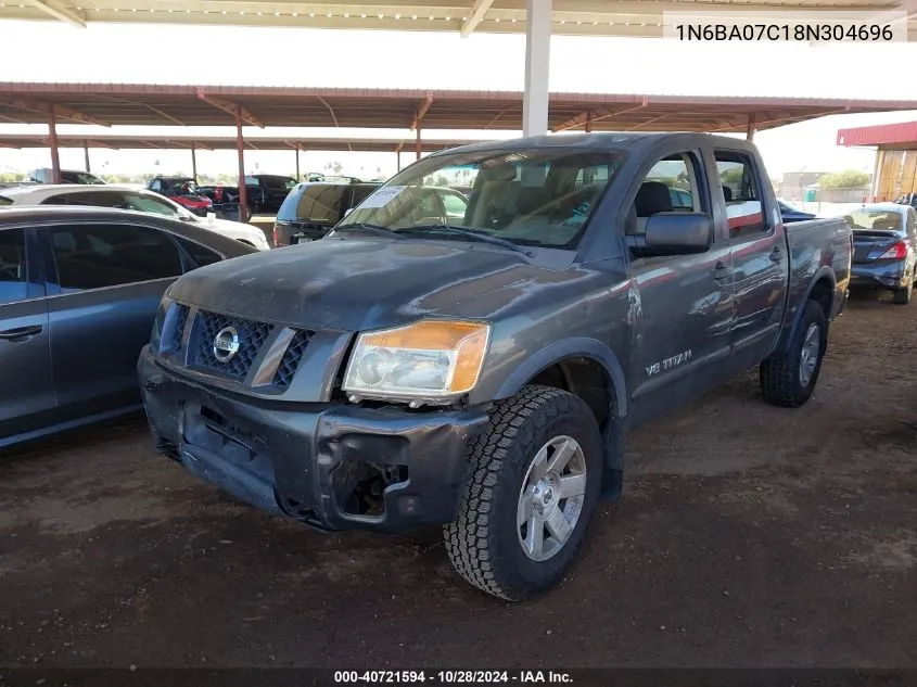 2008 Nissan Titan Pro-4X VIN: 1N6BA07C18N304696 Lot: 40721594