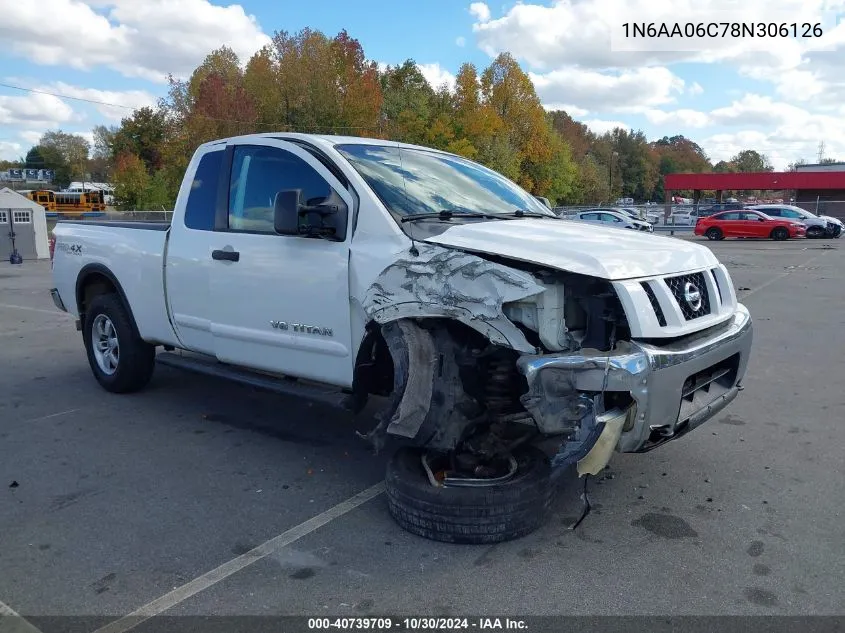 2008 Nissan Titan Pro-4X VIN: 1N6AA06C78N306126 Lot: 40739709