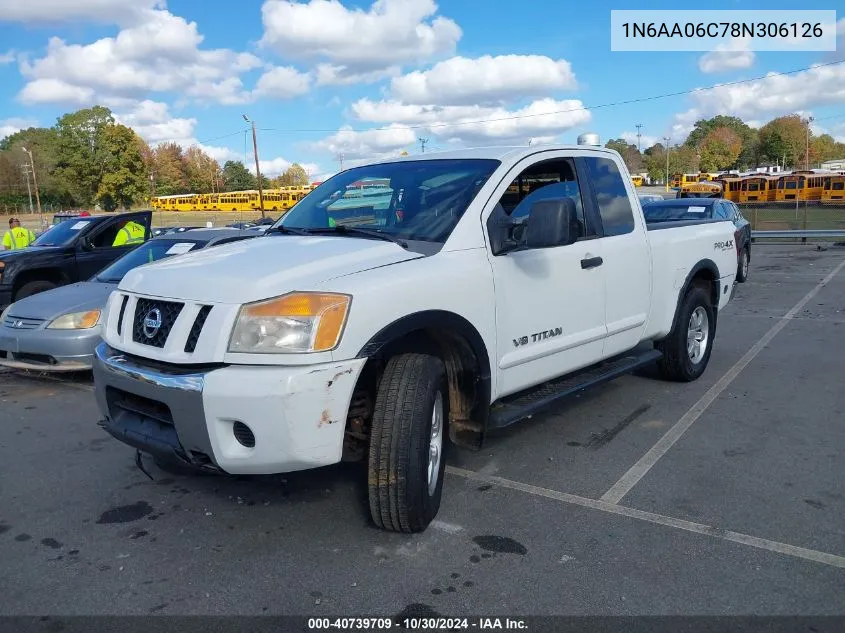 2008 Nissan Titan Pro-4X VIN: 1N6AA06C78N306126 Lot: 40739709