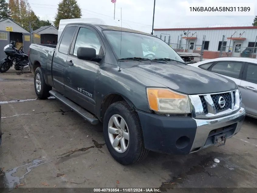 2008 Nissan Titan Se VIN: 1N6BA06A58N311389 Lot: 40793854