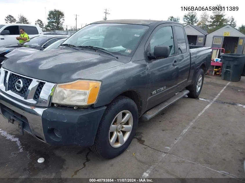 2008 Nissan Titan Se VIN: 1N6BA06A58N311389 Lot: 40793854