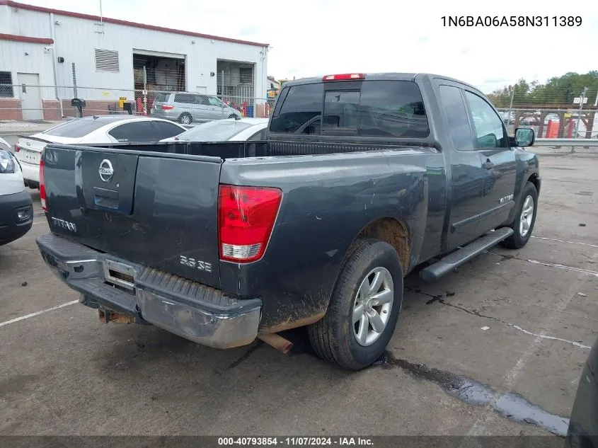 2008 Nissan Titan Se VIN: 1N6BA06A58N311389 Lot: 40793854