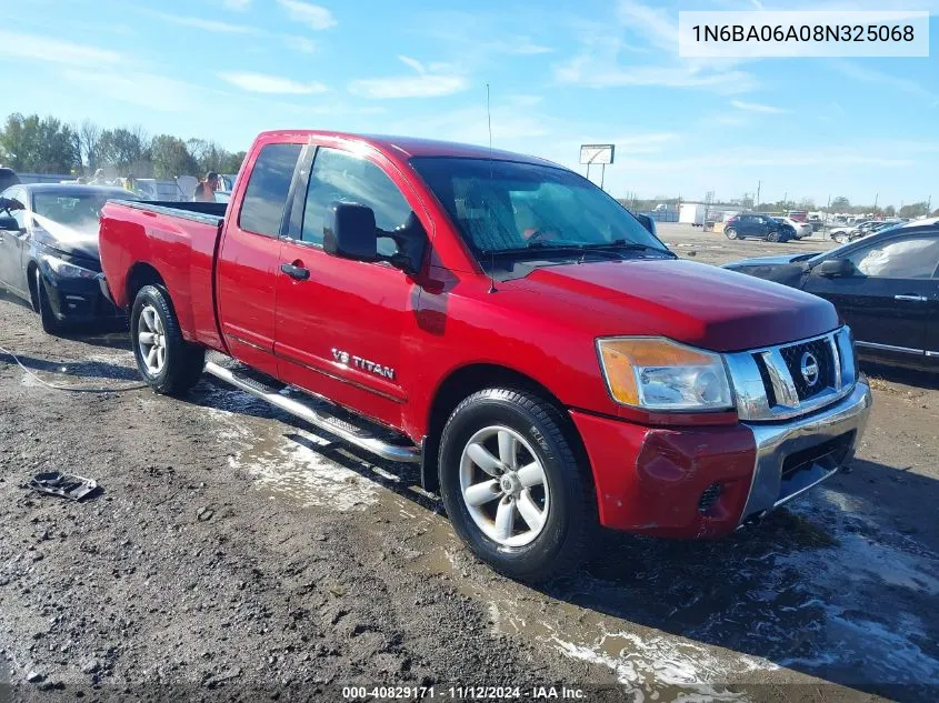 2008 Nissan Titan Se VIN: 1N6BA06A08N325068 Lot: 40829171