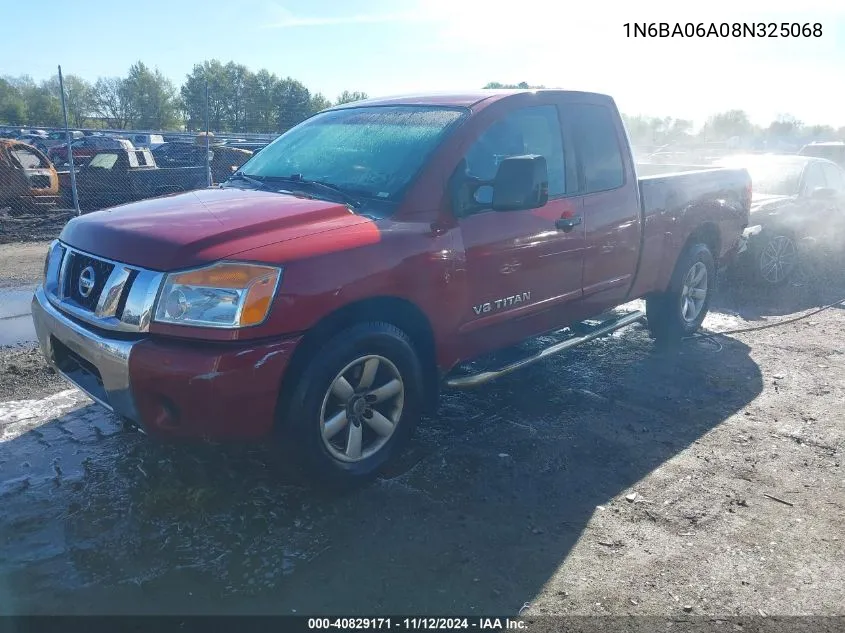 2008 Nissan Titan Se VIN: 1N6BA06A08N325068 Lot: 40829171