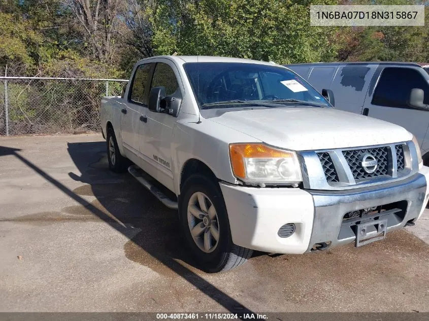 1N6BA07D18N315867 2008 Nissan Titan Se