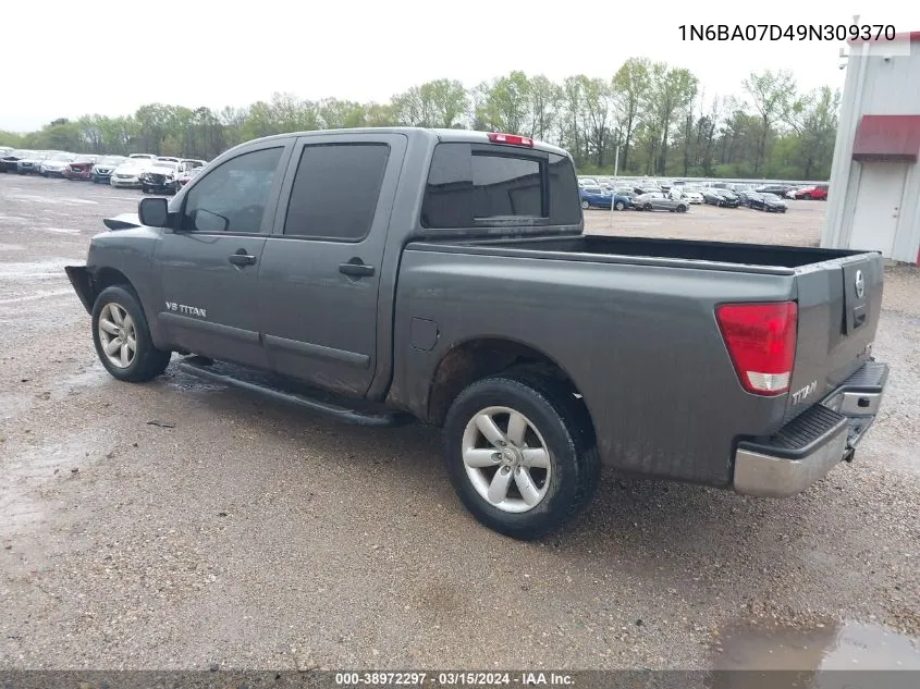 2009 Nissan Titan Se VIN: 1N6BA07D49N309370 Lot: 38972297