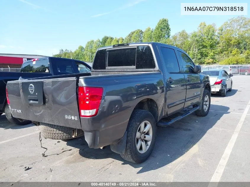 2009 Nissan Titan Xe/Se/Le/Pro-4X VIN: 1N6AA07C79N318518 Lot: 40140749