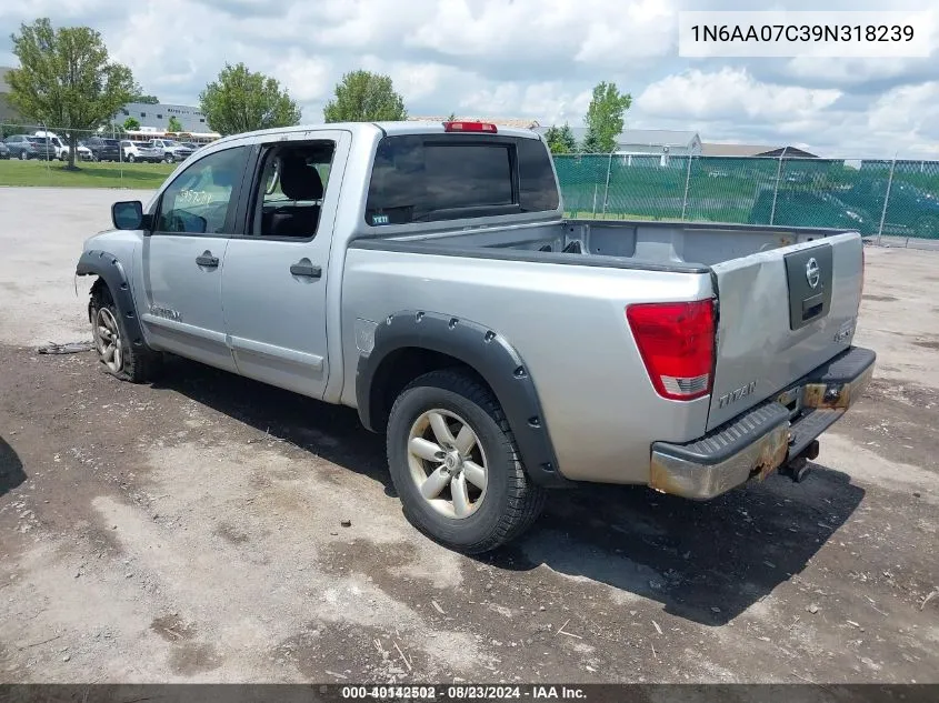 2009 Nissan Titan Se VIN: 1N6AA07C39N318239 Lot: 40142502