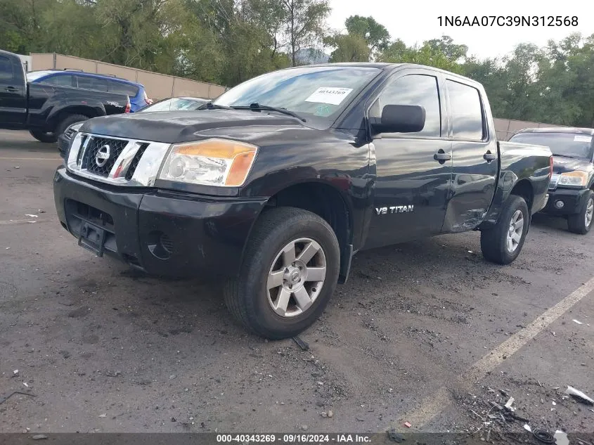 2009 Nissan Titan Xe VIN: 1N6AA07C39N312568 Lot: 40343269