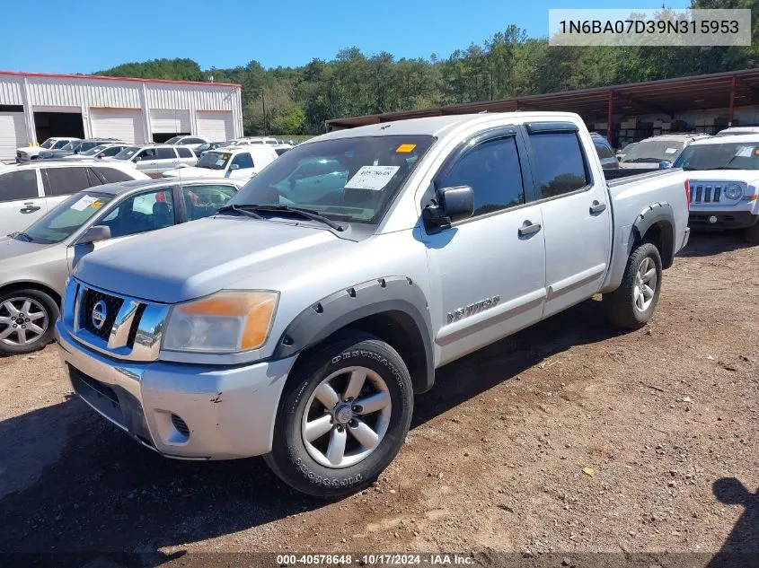 2009 Nissan Titan Se VIN: 1N6BA07D39N315953 Lot: 40578648