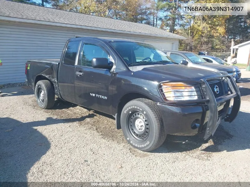 2009 Nissan Titan Xe VIN: 1N6BA06A39N314907 Lot: 40658786