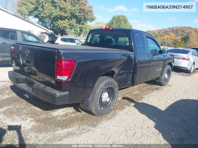 2009 Nissan Titan Xe VIN: 1N6BA06A39N314907 Lot: 40658786