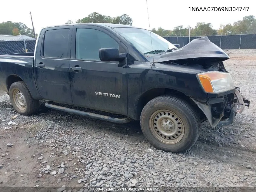 2009 Nissan Titan Xe VIN: 1N6AA07D69N304747 Lot: 40734895