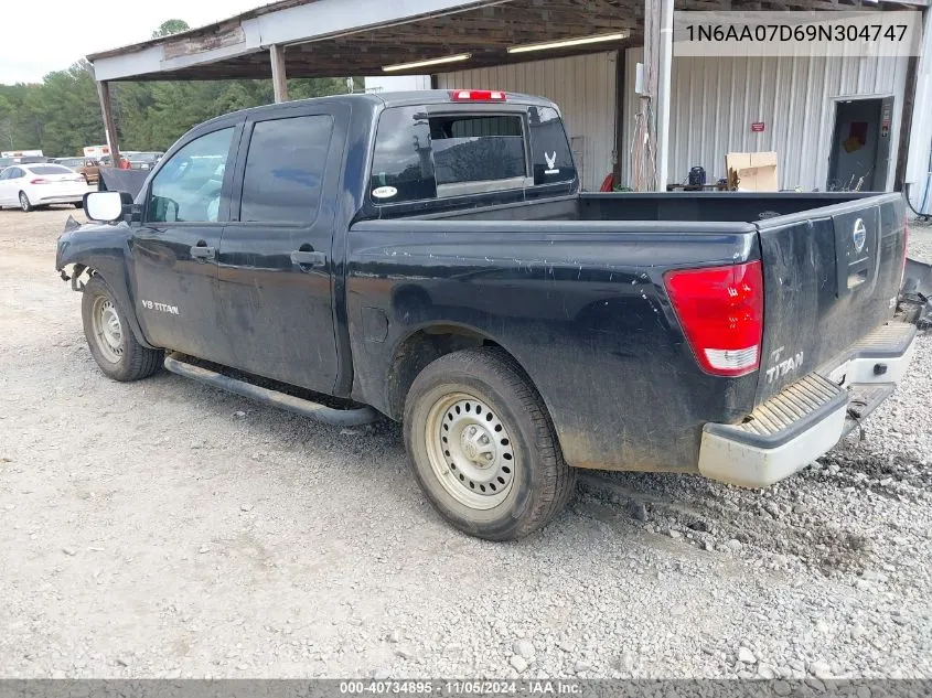 2009 Nissan Titan Xe VIN: 1N6AA07D69N304747 Lot: 40734895