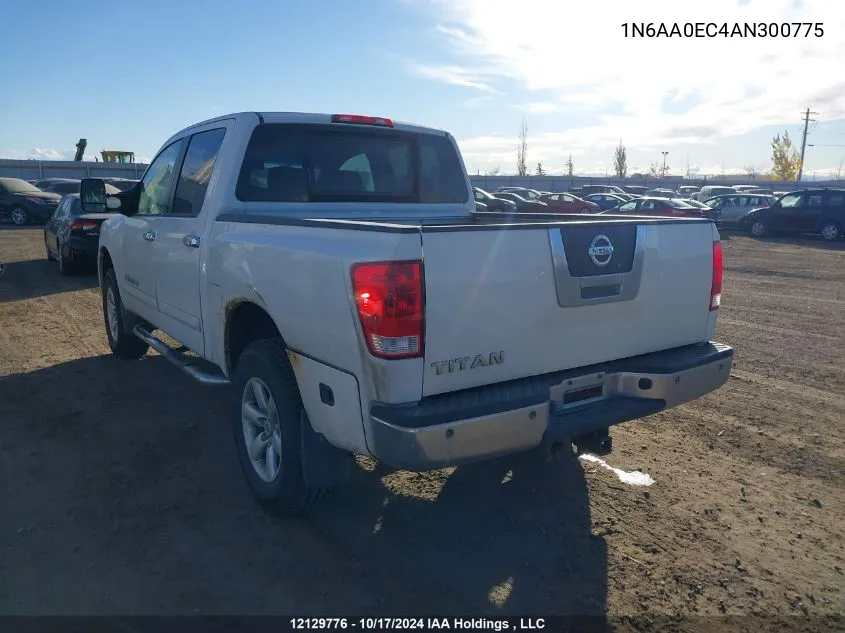 2010 Nissan Titan Xe/Se/Le/Pro-4X VIN: 1N6AA0EC4AN300775 Lot: 12129776