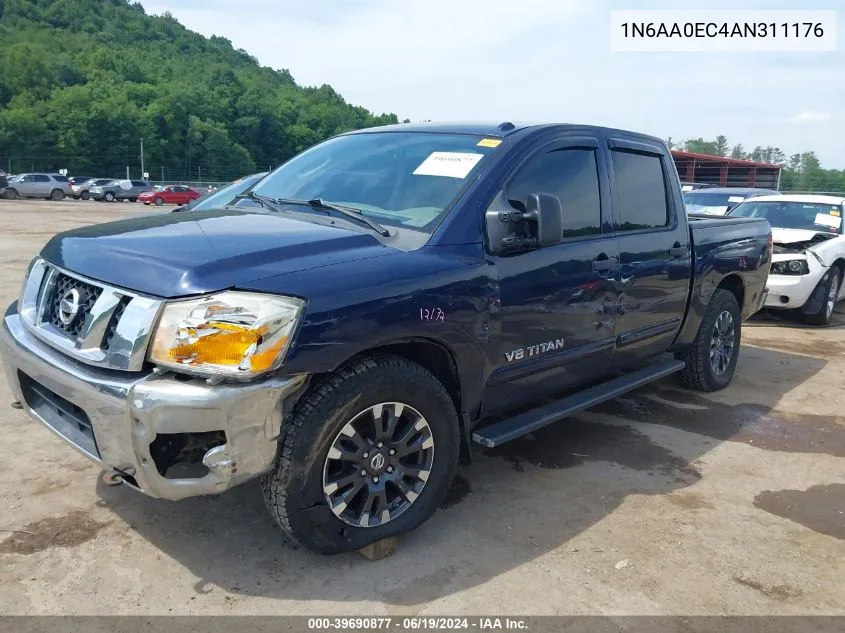 2010 Nissan Titan Se VIN: 1N6AA0EC4AN311176 Lot: 39690877