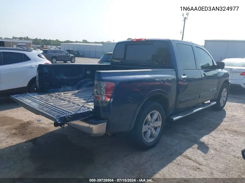 2010 Nissan Titan Se VIN: 1N6AA0ED3AN324977 Lot: 39728504