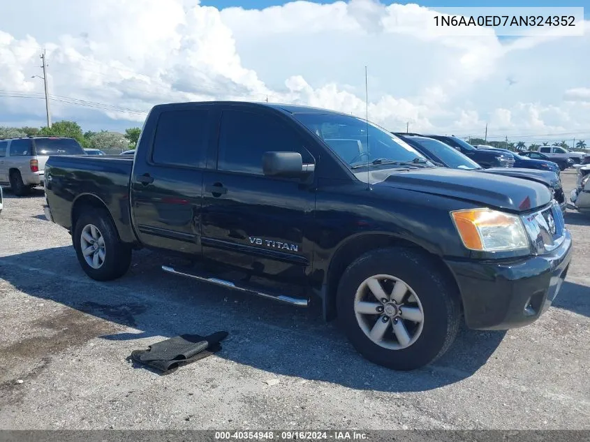 2010 Nissan Titan Se VIN: 1N6AA0ED7AN324352 Lot: 40354948