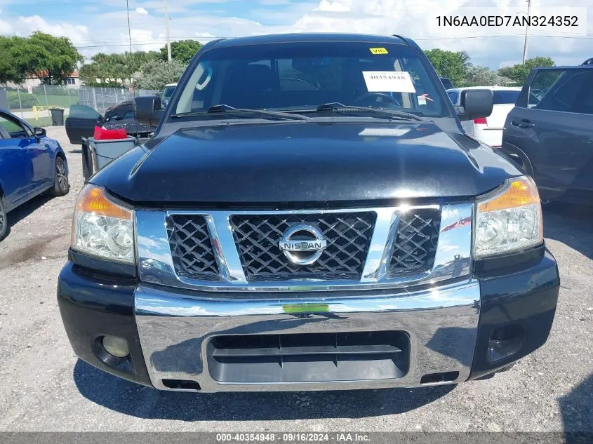 2010 Nissan Titan Se VIN: 1N6AA0ED7AN324352 Lot: 40354948