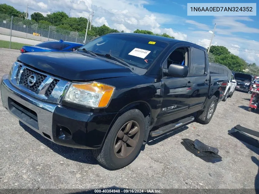 2010 Nissan Titan Se VIN: 1N6AA0ED7AN324352 Lot: 40354948