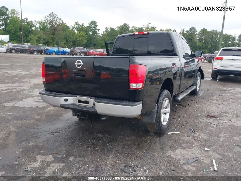 2010 Nissan Titan Xe VIN: 1N6AA0CJ0AN323357 Lot: 40377833