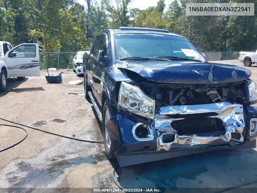 2010 Nissan Titan Se VIN: 1N6BA0EDXAN322941 Lot: 40401294