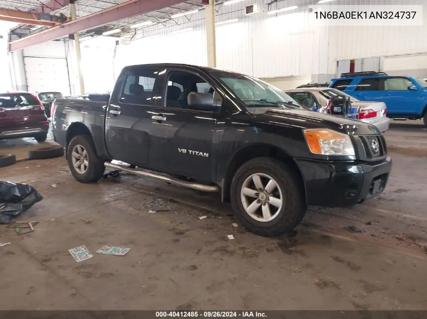 2010 Nissan Titan Xe/Se/Le VIN: 1N6BA0EK1AN324737 Lot: 40412485