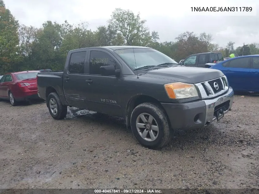 2010 Nissan Titan Se VIN: 1N6AA0EJ6AN311789 Lot: 40457841