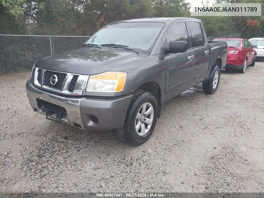 2010 Nissan Titan Se VIN: 1N6AA0EJ6AN311789 Lot: 40457841