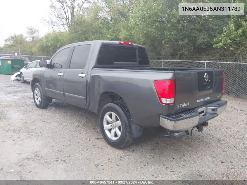 2010 Nissan Titan Se VIN: 1N6AA0EJ6AN311789 Lot: 40457841