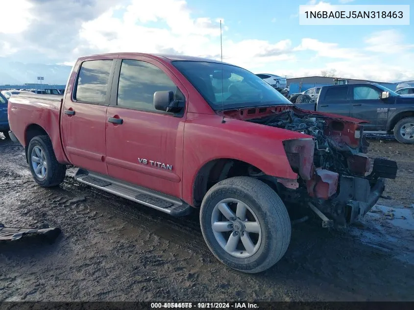 2010 Nissan Titan Se VIN: 1N6BA0EJ5AN318463 Lot: 40544575