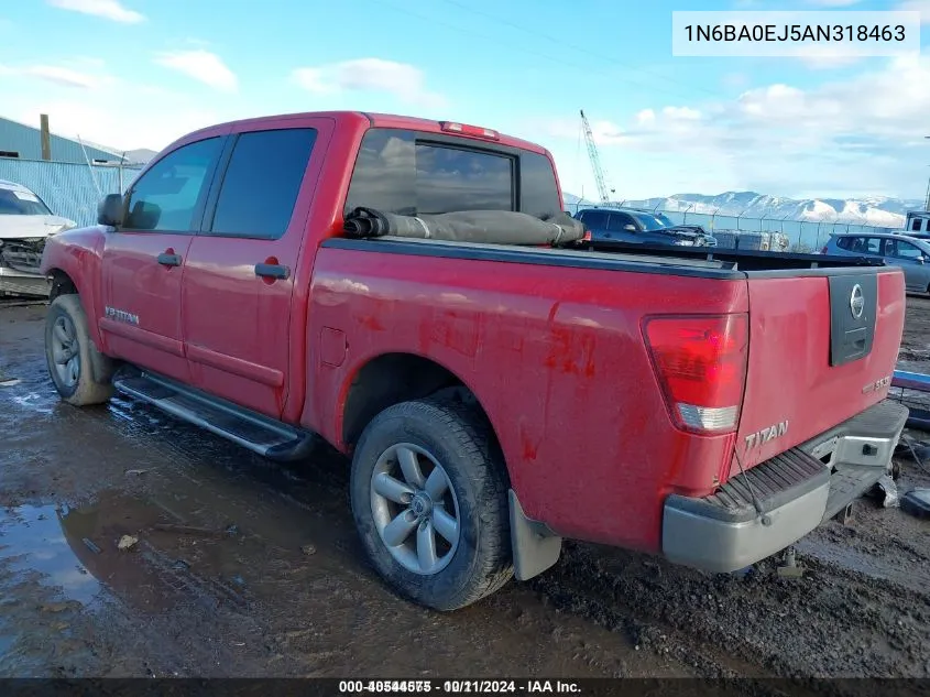 2010 Nissan Titan Se VIN: 1N6BA0EJ5AN318463 Lot: 40544575