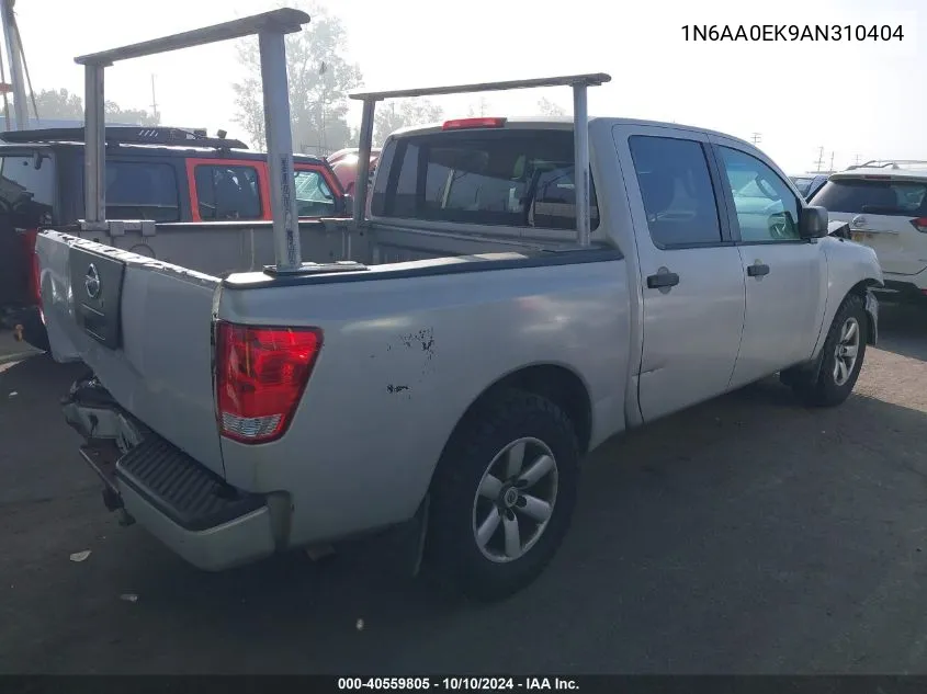 2010 Nissan Titan Xe VIN: 1N6AA0EK9AN310404 Lot: 40559805