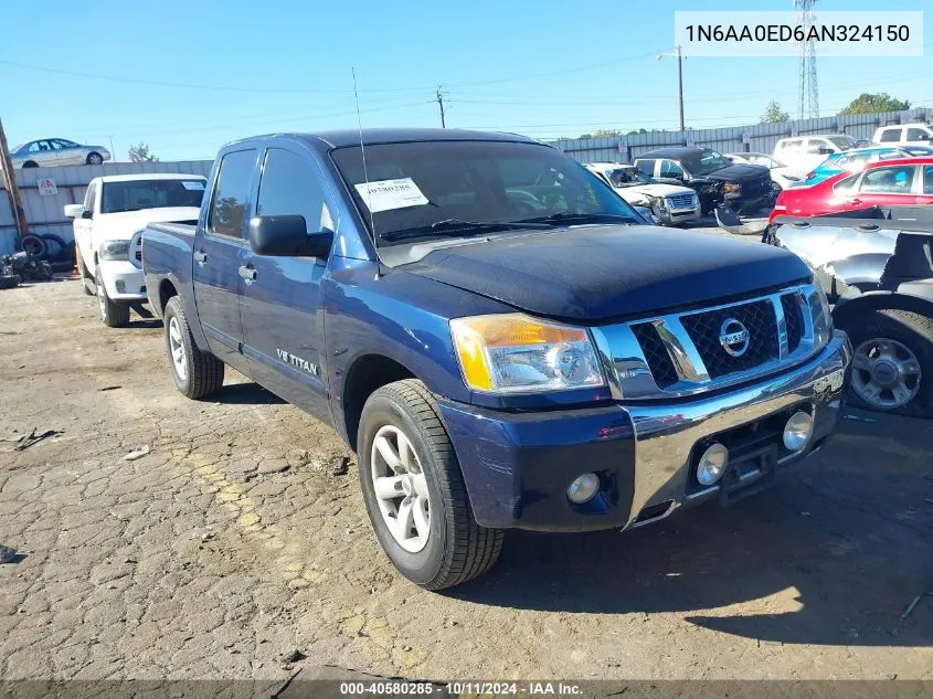 2010 Nissan Titan Xe/Se/Le VIN: 1N6AA0ED6AN324150 Lot: 40580285