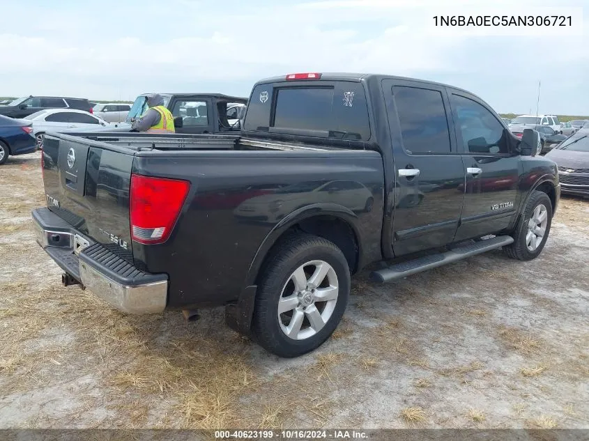 2010 Nissan Titan Le VIN: 1N6BA0EC5AN306721 Lot: 40623199