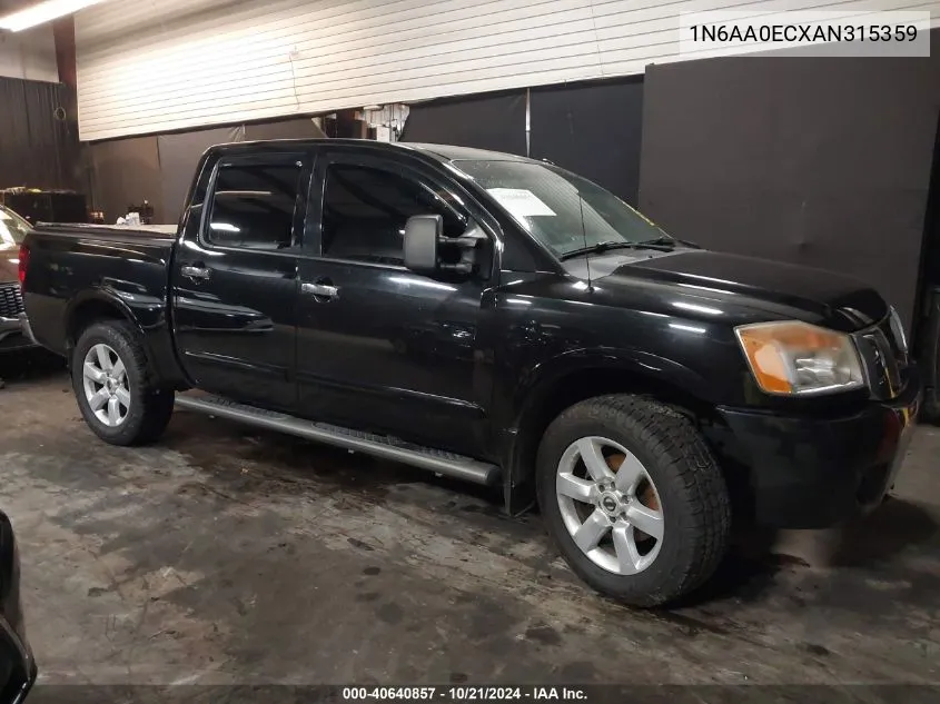 2010 Nissan Titan Le VIN: 1N6AA0ECXAN315359 Lot: 40640857