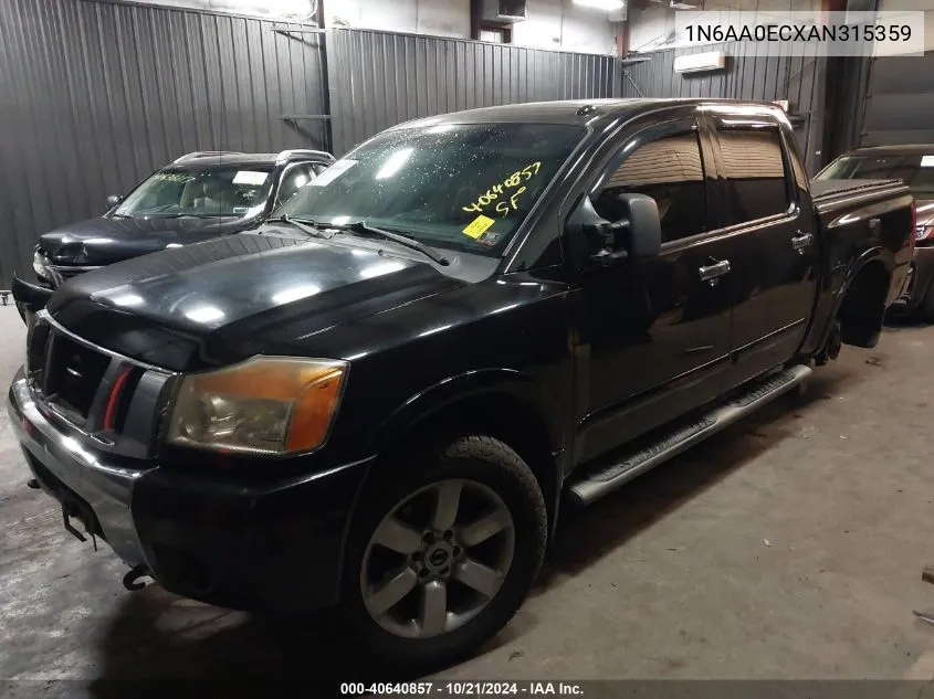 2010 Nissan Titan Le VIN: 1N6AA0ECXAN315359 Lot: 40640857