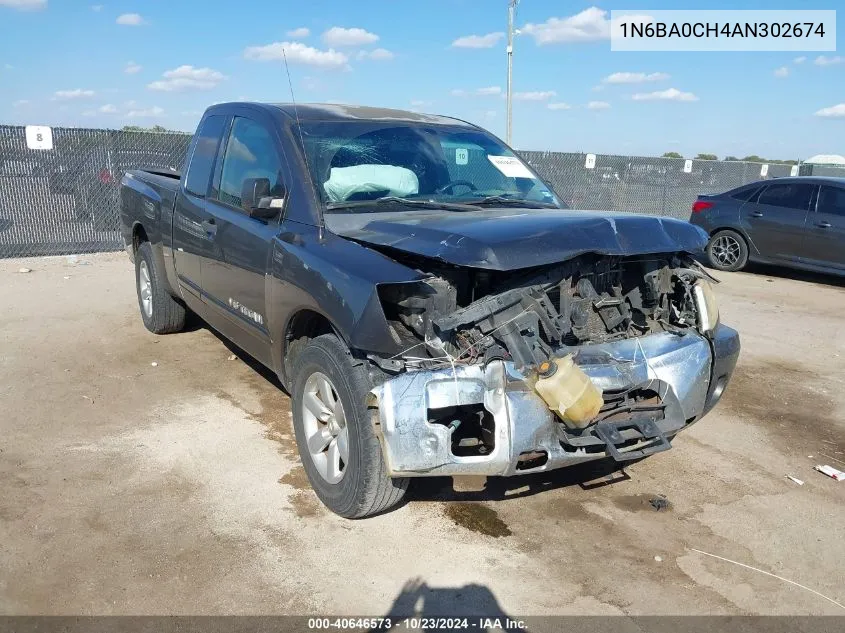 2010 Nissan Titan Se VIN: 1N6BA0CH4AN302674 Lot: 40646573