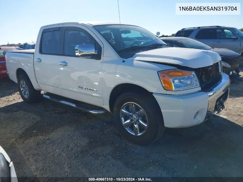 2010 Nissan Titan Se VIN: 1N6BA0EK5AN319704 Lot: 40667310