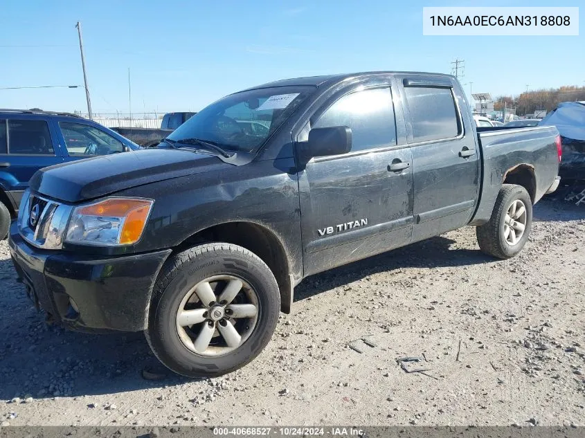 2010 Nissan Titan Se VIN: 1N6AA0EC6AN318808 Lot: 40668527