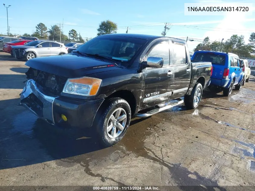 2010 Nissan Titan Se VIN: 1N6AA0EC5AN314720 Lot: 40839759