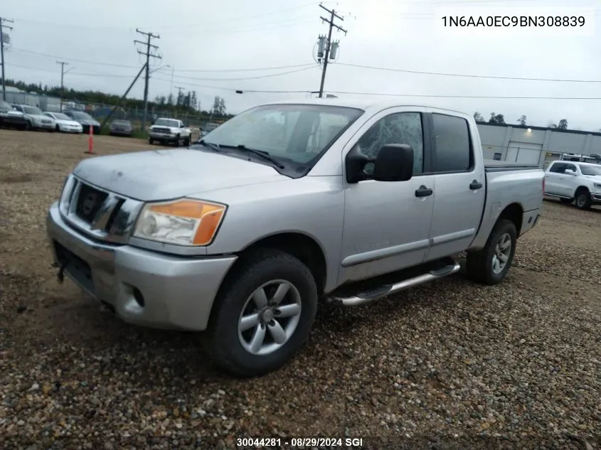 2011 Nissan Titan S/Sv/Sl/Pro-4X VIN: 1N6AA0EC9BN308839 Lot: 30044281