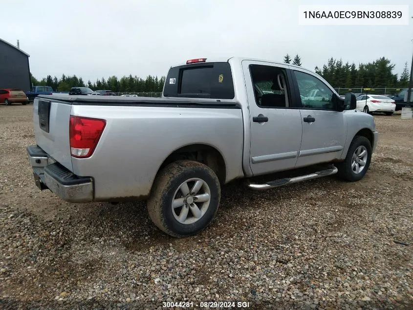 2011 Nissan Titan S/Sv/Sl/Pro-4X VIN: 1N6AA0EC9BN308839 Lot: 30044281