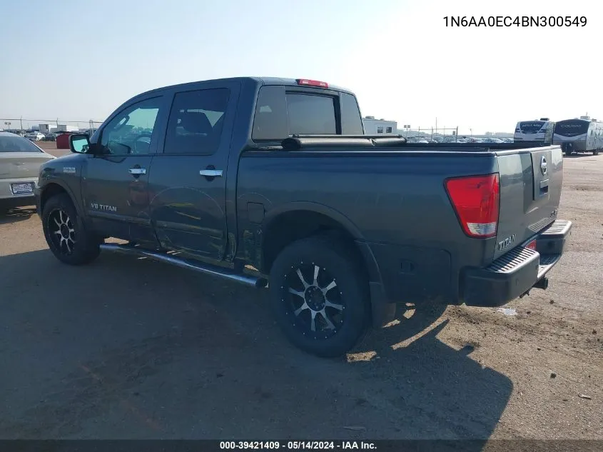 2011 Nissan Titan Sl VIN: 1N6AA0EC4BN300549 Lot: 39421409