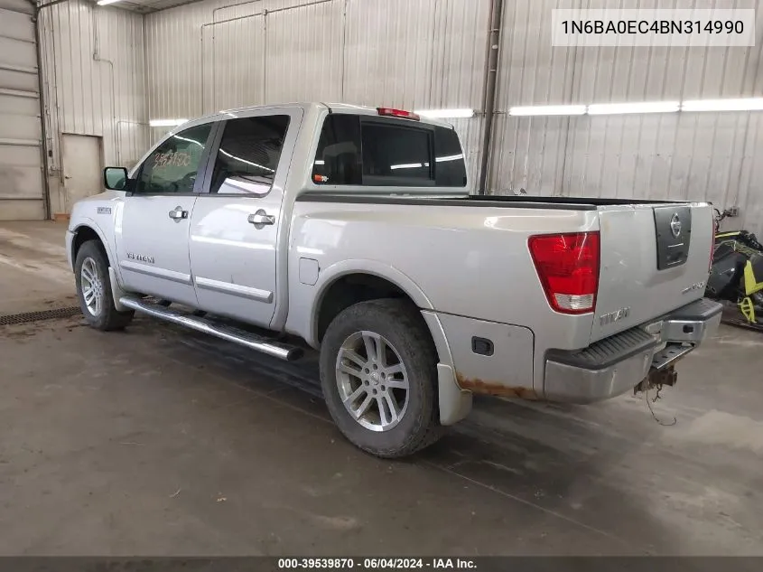 1N6BA0EC4BN314990 2011 Nissan Titan Sl