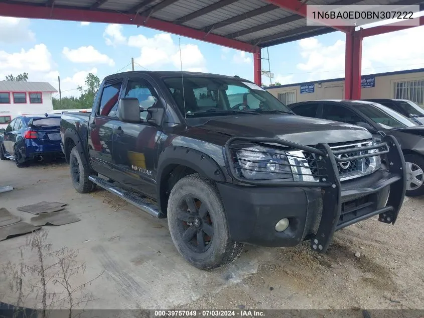 2011 Nissan Titan Sv VIN: 1N6BA0ED0BN307222 Lot: 39757049