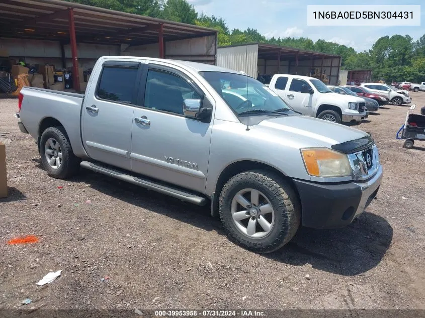 2011 Nissan Titan Sv VIN: 1N6BA0ED5BN304431 Lot: 39953958