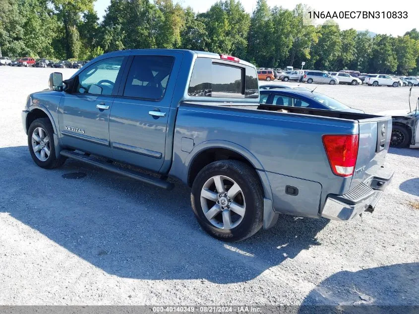 2011 Nissan Titan Sl VIN: 1N6AA0EC7BN310833 Lot: 40140349